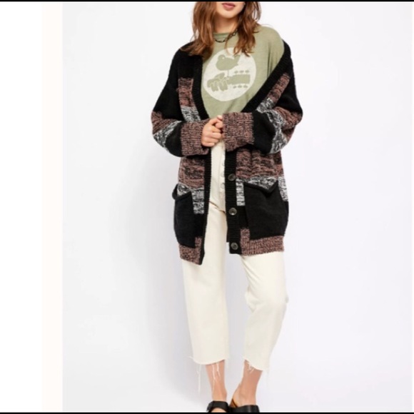 Free People Southport Beach Cardi in Blushes Combo - Picture 7 of 14